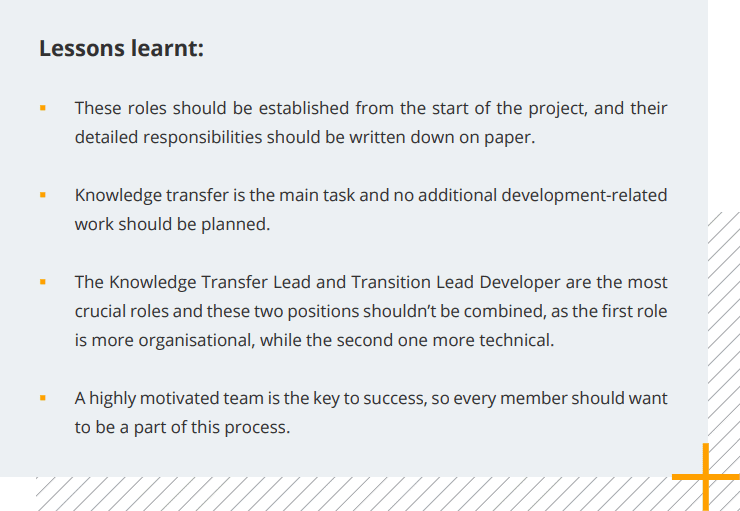 Lessons learnt 3 IT project transition
